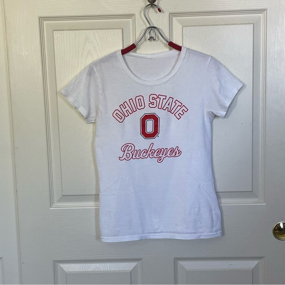 The Ohio State Buckeyes White Short Sleeve T-Shirt, Medium - Picture 3 of 5
